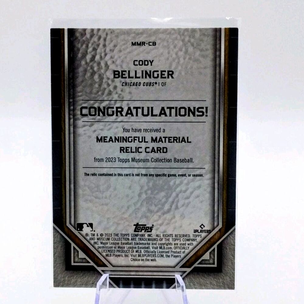 2023 Topps Museum Relic Card Cody Bellinger #MMR-CB SP /25 - Picture 5 of 5